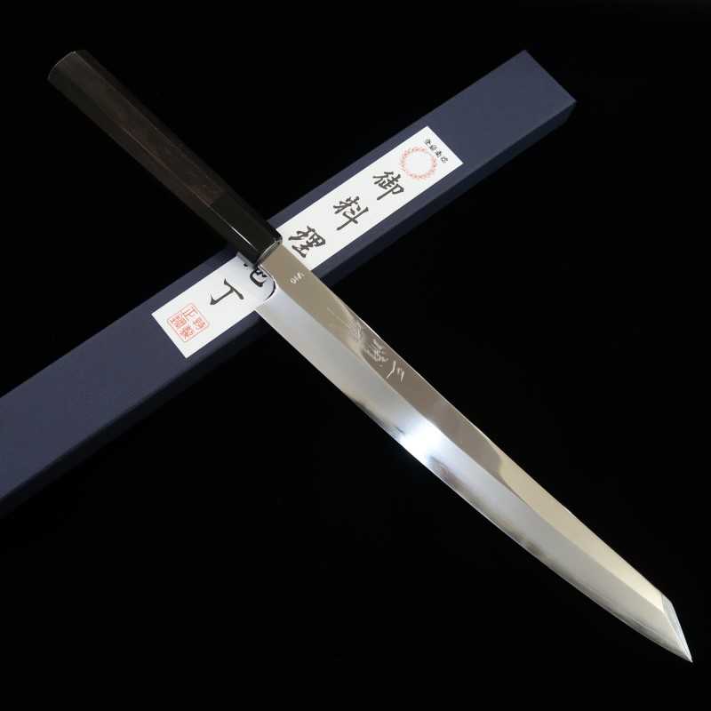 Kiritsuke Yanagiba MIURA Obidama inox VG10 com acabamento espelhado (270/300mm)