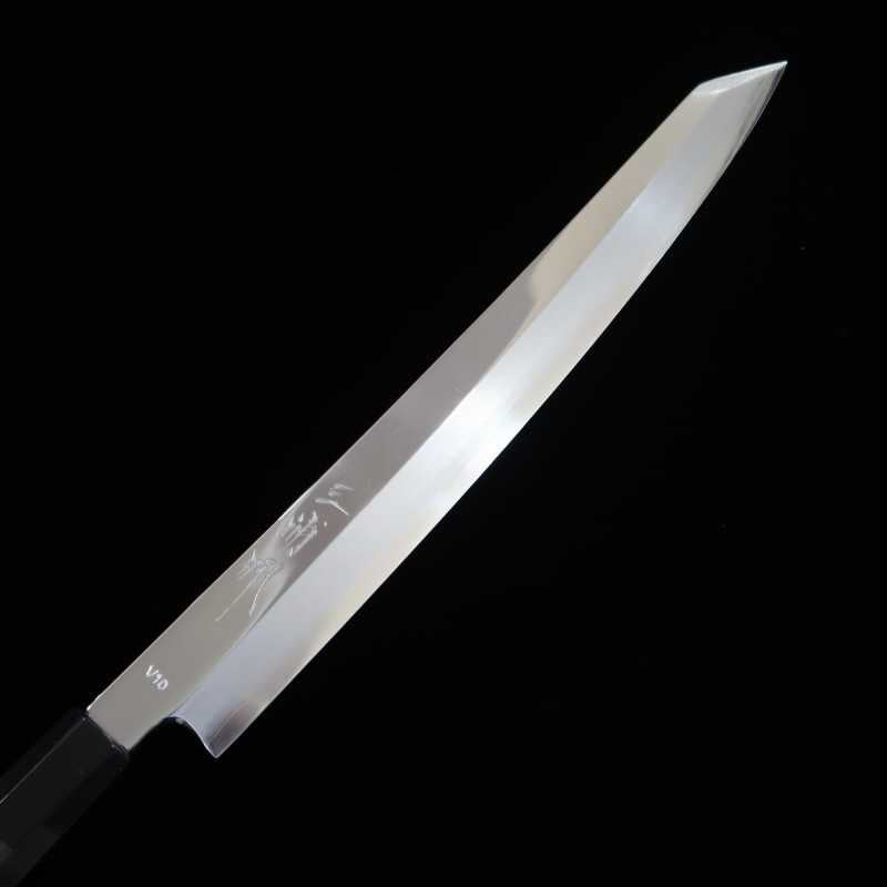 Kiritsuke Yanagiba MIURA Obidama inox VG10 com acabamento espelhado (270/300mm)