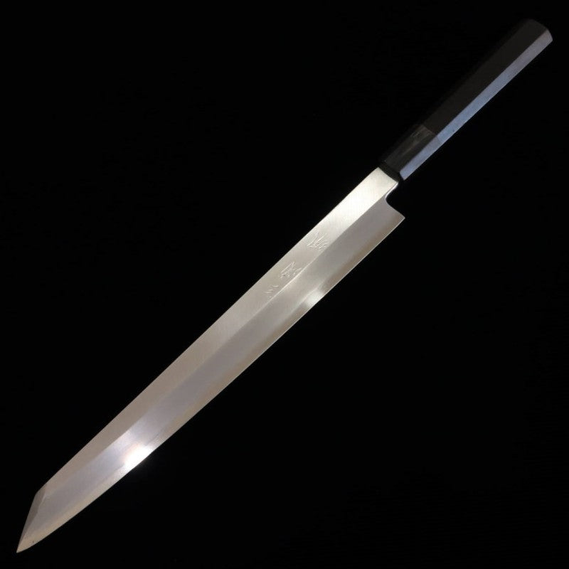 三浦佩 Miura Obidama 切付柳刃 銀紙三号 黒檀八角柄 左利き用 (270/300mm)