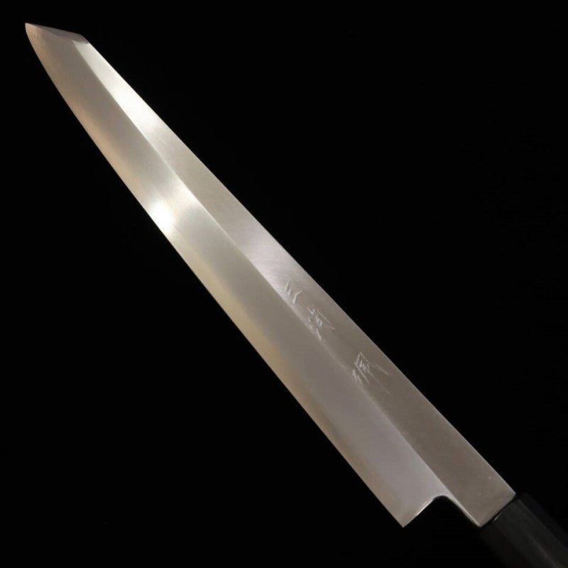 Yanagiba Miura Obidama Kiritsuke, Ginsan Steel, Ebony Octagonal Handle, Left-Handed (270/300mm) 