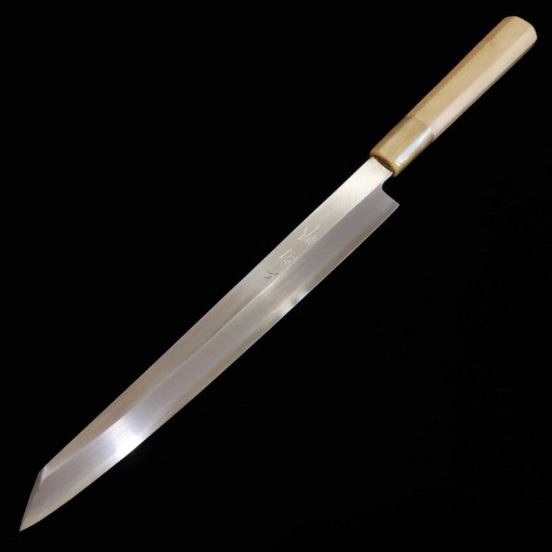 三浦佩 Miura Obidama 切付柳刃 銀紙三号 朴八角柄 左利き用 (270/300mm)
