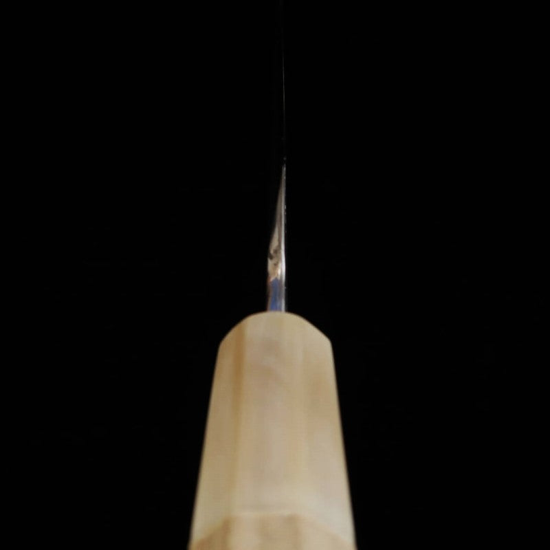 三浦佩 Miura Obidama 切付柳刃 鏡面仕上げ 銀紙三号 朴八角柄 (300mm)