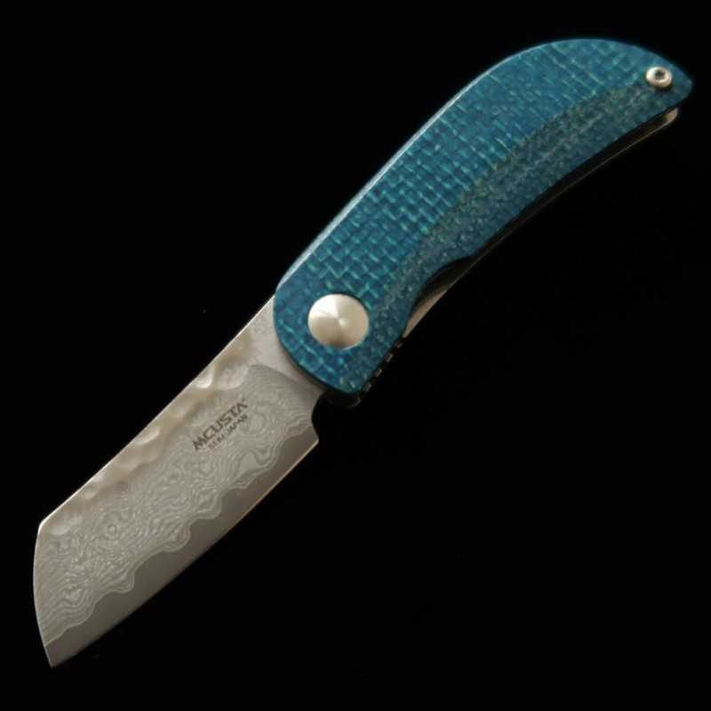 Canivete MCUSTA VG-10 Damasco MC-0212D Azul/Preto (45mm)