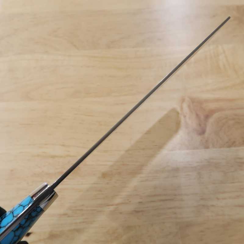 Takeshi Saji Nakiri R2 Diamond Finish Blue Turquoise (180mm)