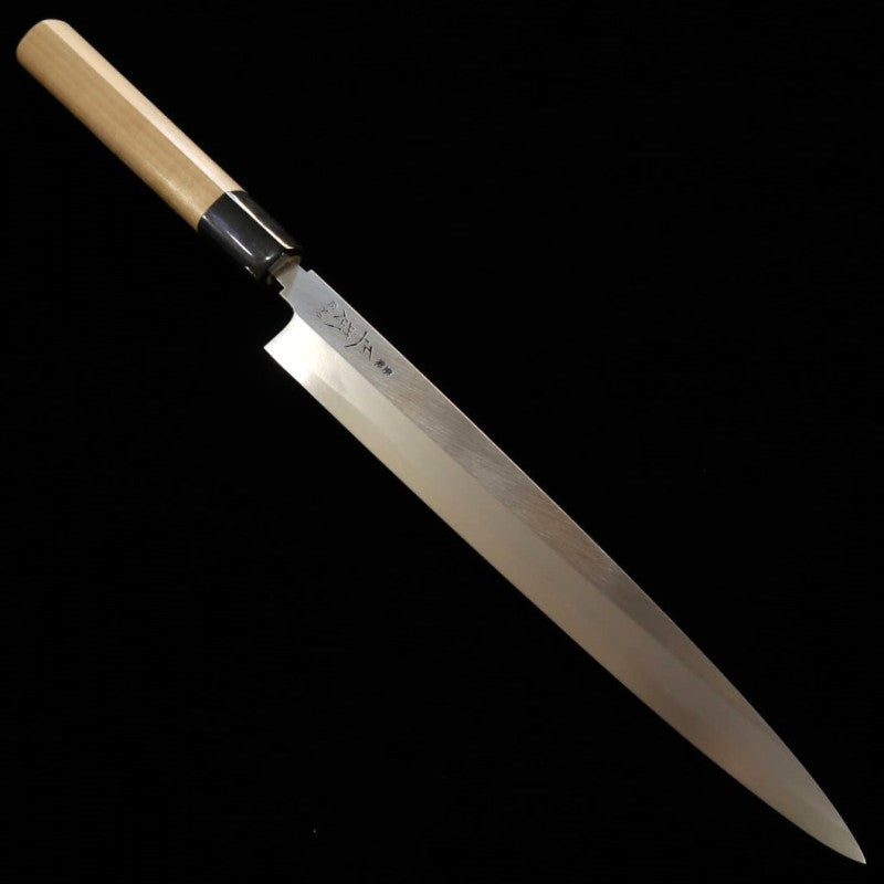 正本総本店 MASAMOTO 本霞 白紙二号 柳刃 水牛栗形柄 (240-300mm)