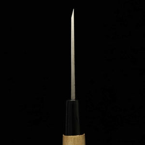 Cuchillo para cuero para zurdos MIWA Shirogami no.1 acabado kurouchi, mango de madera de magnolia (42 mm)