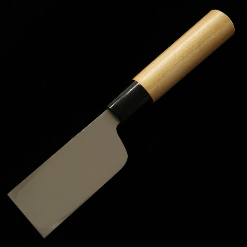 Cuchillo para cuero MIWA Shirogami no.1 acabado kurouchi, mango de magnolia (42 mm)