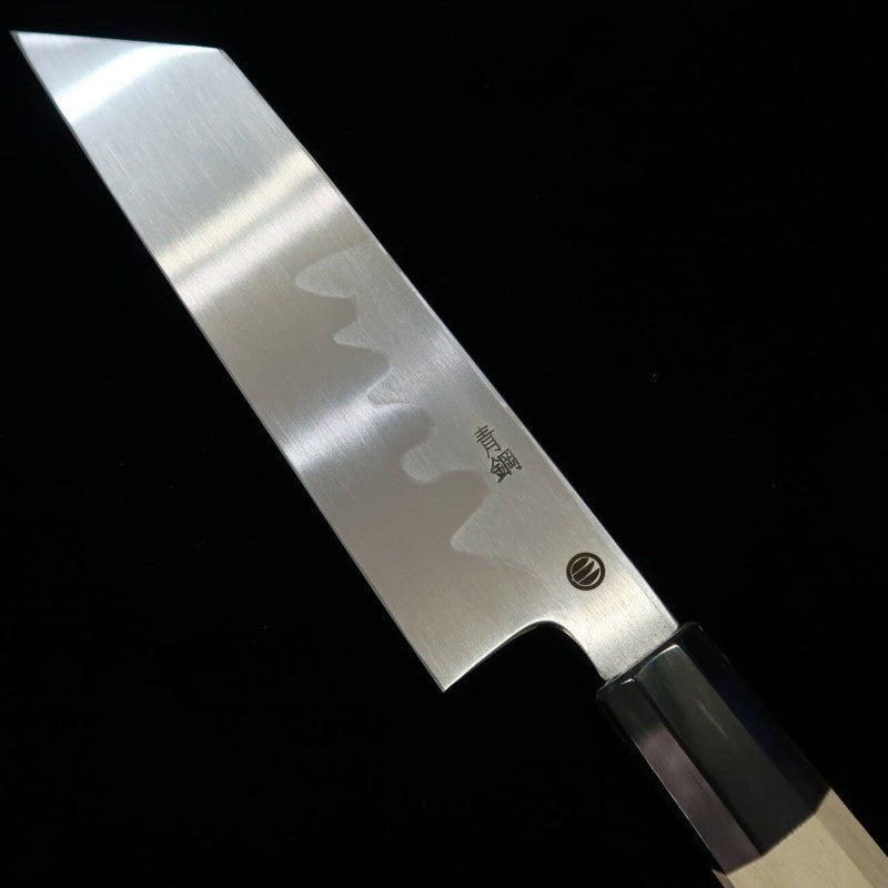 三浦 MIURA ムキモノ包丁 青紙二号 朴水牛八角柄  (180mm)