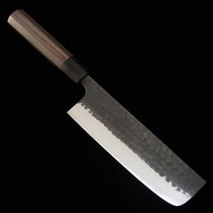 Anryu Nakiri Aogami Super martelé finition noire manche octogonal en bois de rose (165 mm)