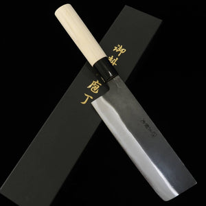 Nakiri Hidari Yorimitsu carbono SK com Cabo de Magnólia e Acabamento Kuro-uchi (170mm)