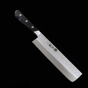 Nakiri MIURA Aogami No. 2 with Black Plywood Handle (165mm)