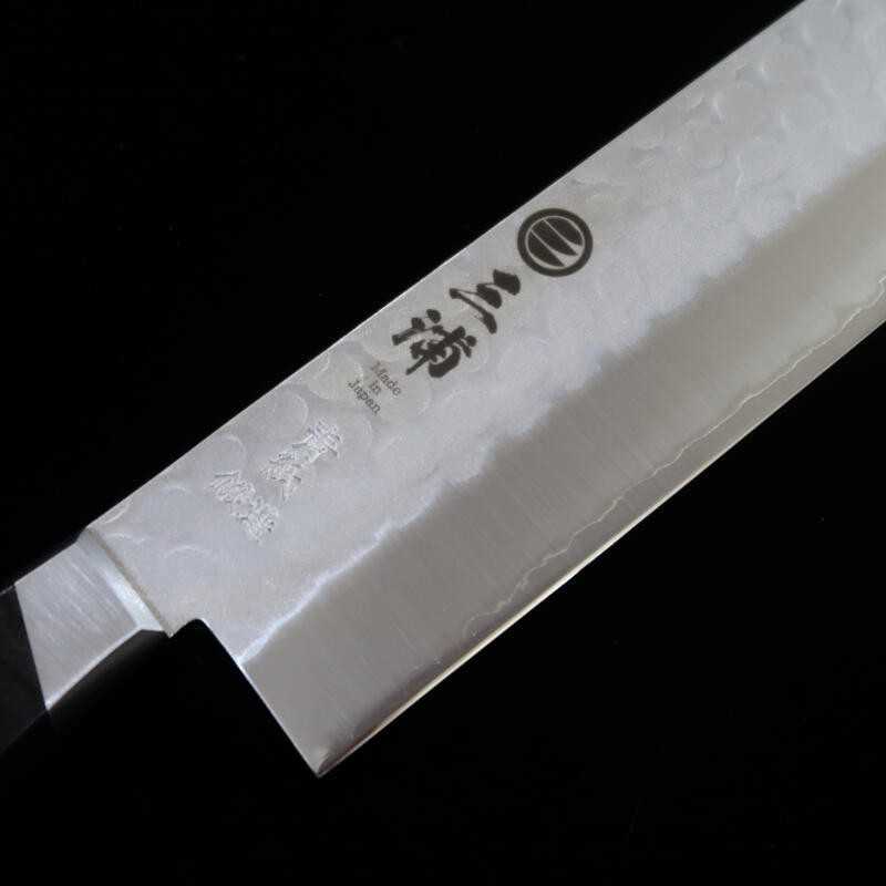 Nakiri MIURA Aogami No. 2 with Black Plywood Handle (165mm)