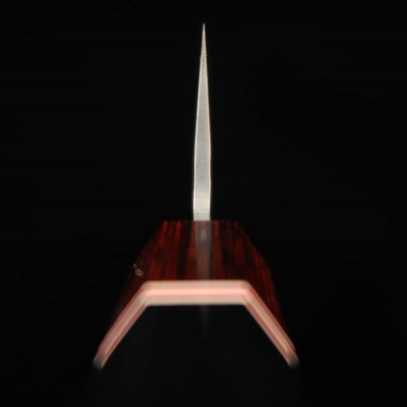 MIURA Nakiri VG10 Red Hammered Damascus Plywood Octagonal Handle (180mm)