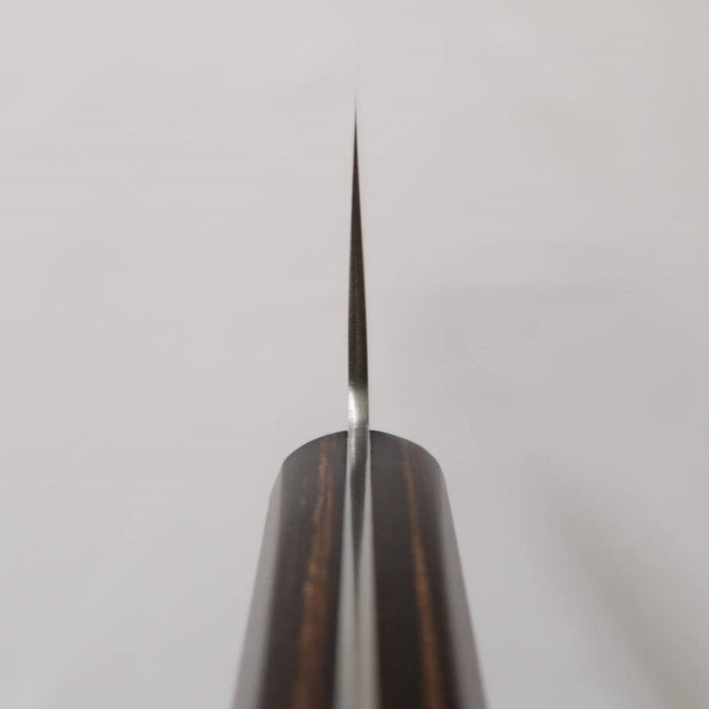 三浦 MIURA 菜切銀紙三号 梨地 茶合板柄 (165mm)