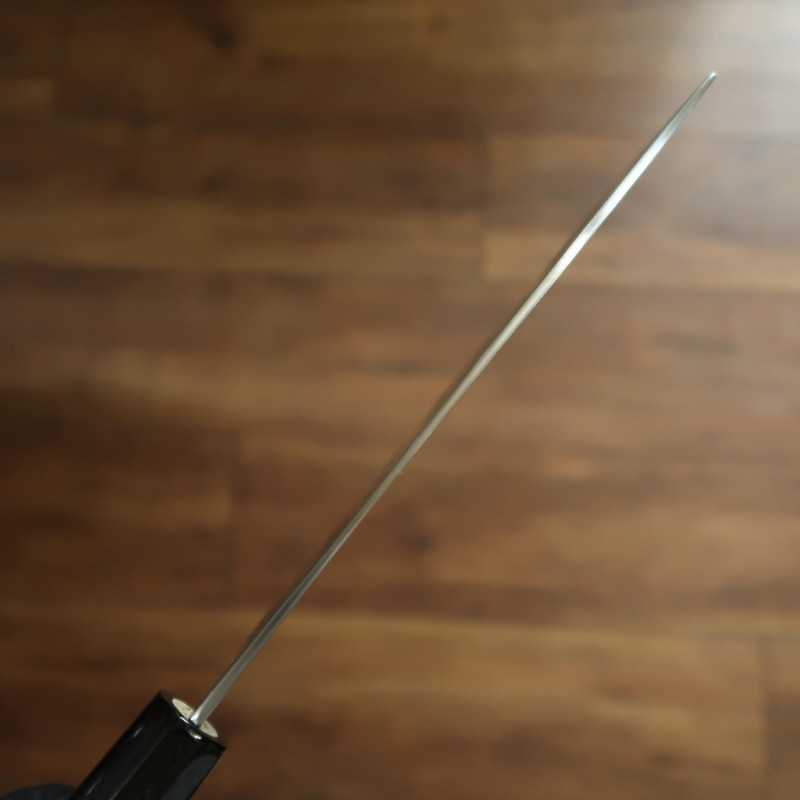 Sakai Kikumori SAKAI KIKUMORI Kikugetsu Kasumi Nakiri Acier blanc n°2 Manche octogonal en corne de buffle et magnolia (180mm)