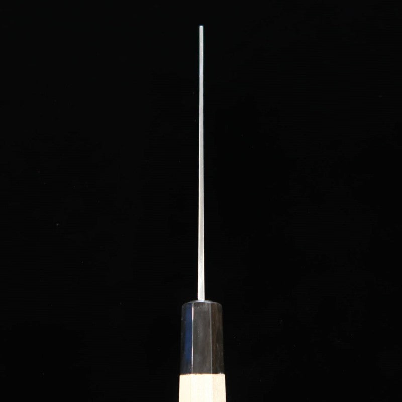 Sakai Kikumori Kikuzuki Uzu Nakiri Aogami Nº 1 Damasco cabo octogonal em magnólia (180mm)