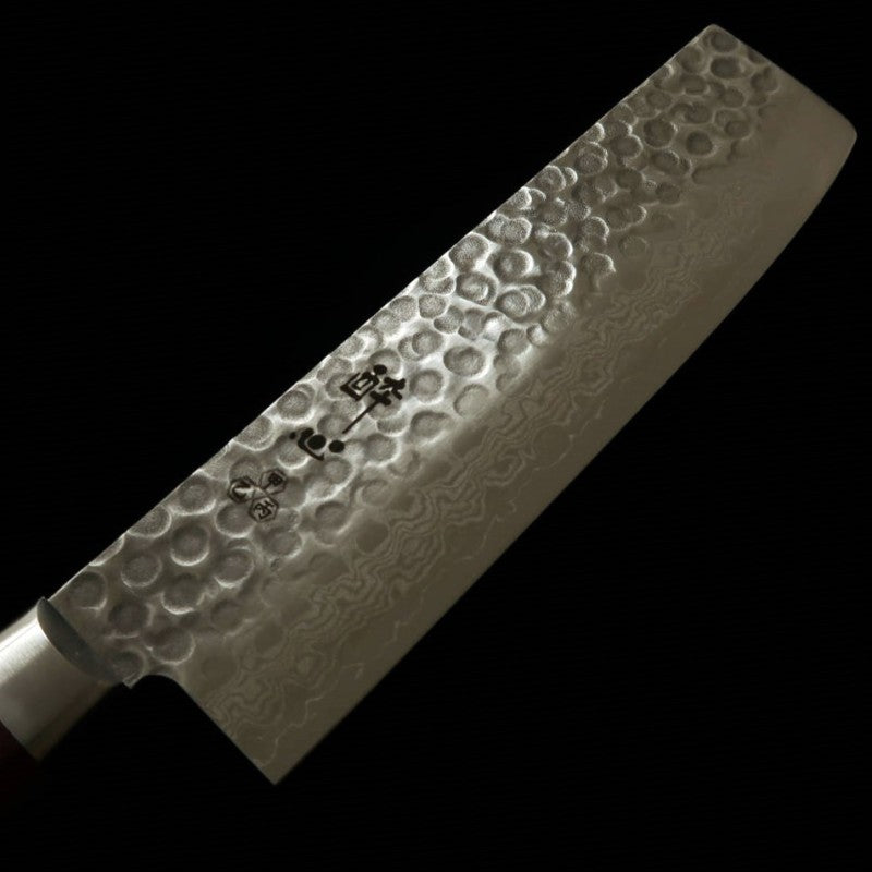 SUISIN VG-10 Damasco mango color vino, nakiri (165 mm)