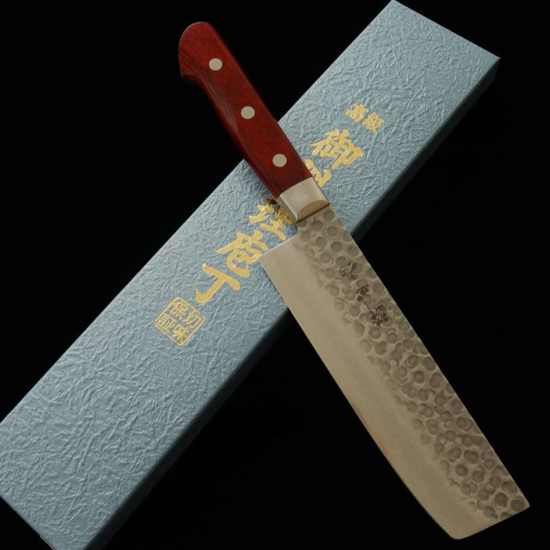 Nakiri SUISIN VG-10 Damascus Wine Handle (165mm)
