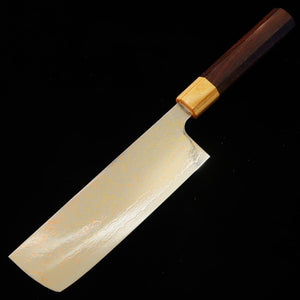 Takeshi Saji Nakiri VG10 Colored Damascus Rosewood Octagonal Handle (165mm)