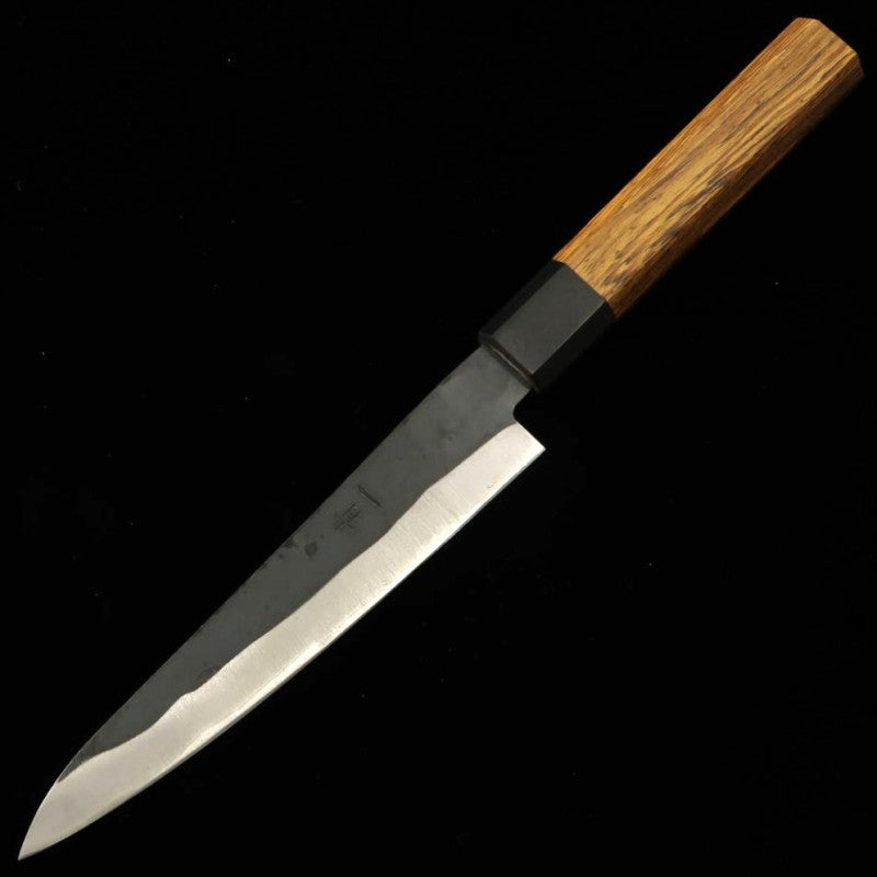 HIDARI YORIMITSU Petty, acier bleu n°1, finition noire, manche en bois de fer (160 mm)