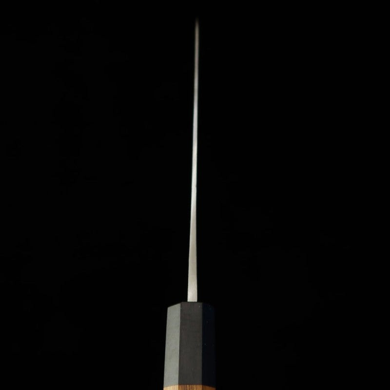 HIDARI YORIMITSU Petty, acier bleu n°1, finition noire, manche en bois de fer (160 mm)