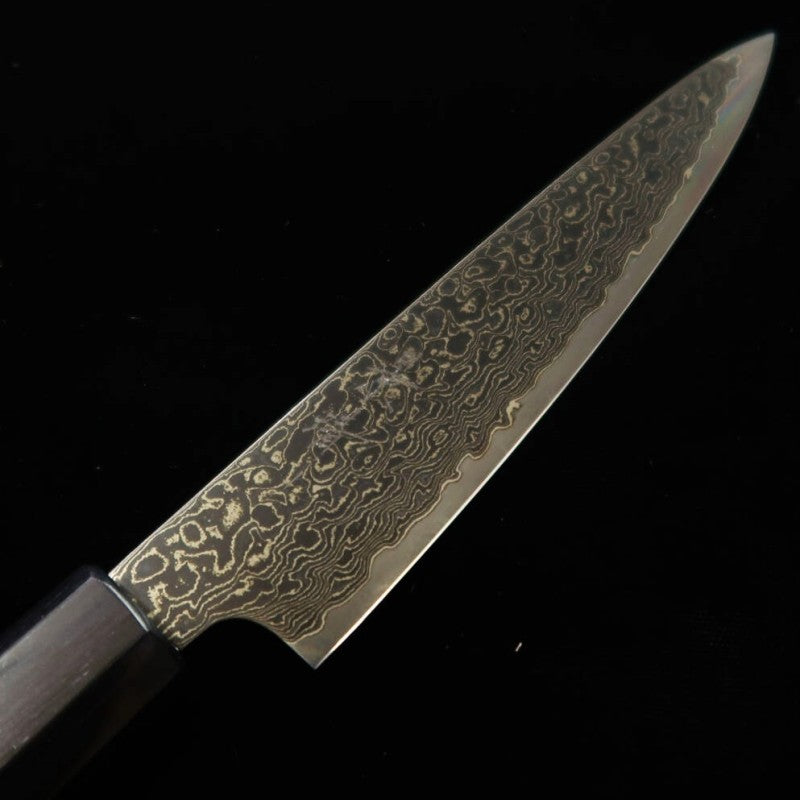 景清 KAGEKIYO ZA-18 黒染めダマスカス ウォルナット八角柄 ペティ(150mm)