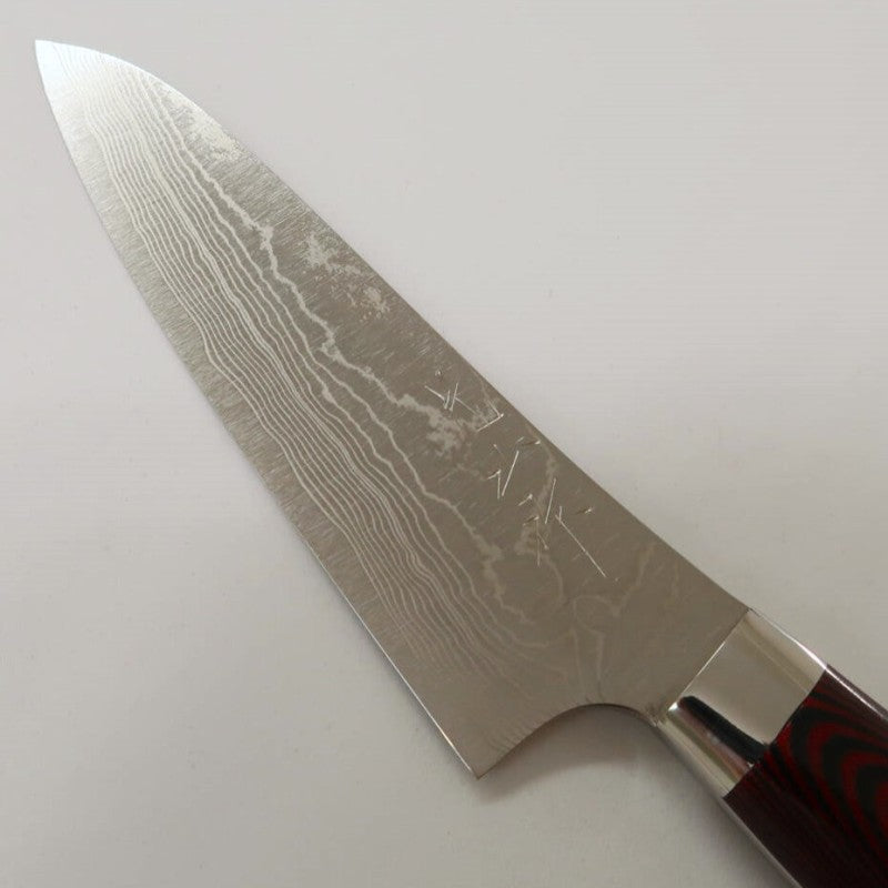 Petty YUTA KATAYAMA “Akatsuki” SG2 Damasco mango de micarta (130mm)