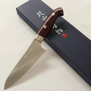 Petty YUTA KATAYAMA “Akatsuki” SG2 Damasco mango de micarta (130mm)