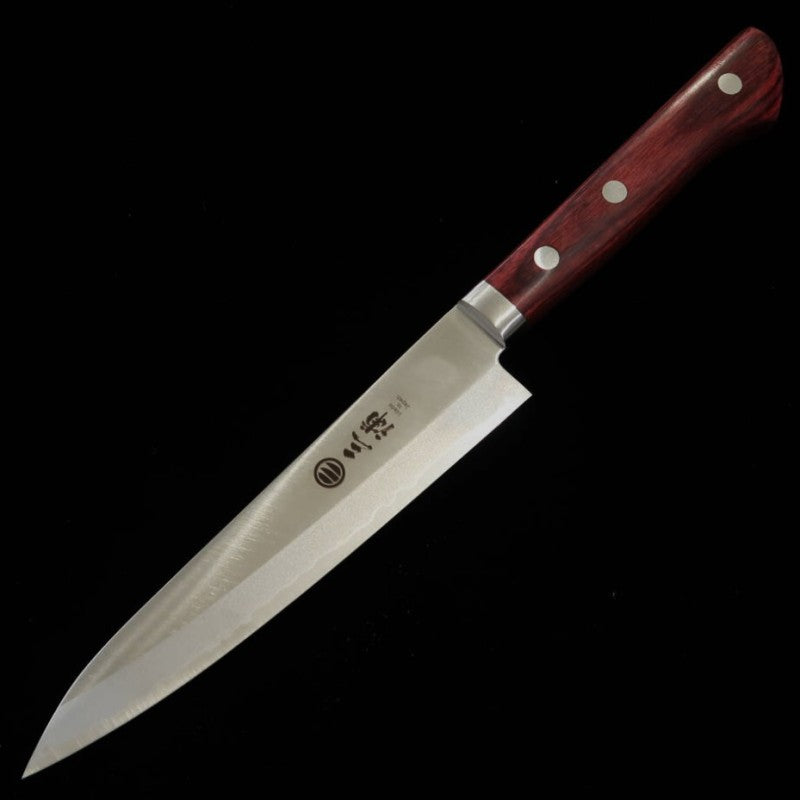 三浦 MIURA ペティ 青紙二号 割込 ワイン柄 (135mm)