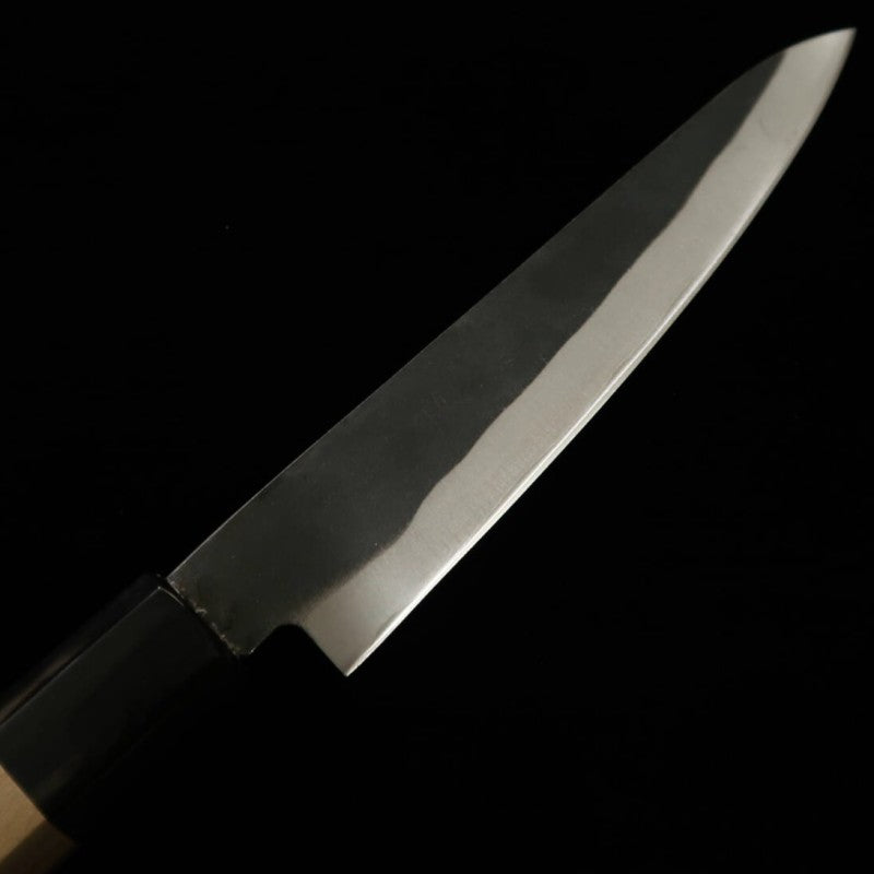 三浦 MIURA ペティ 青紙一号 ステンクラッド 黒打ち 朴八角柄  (150mm)