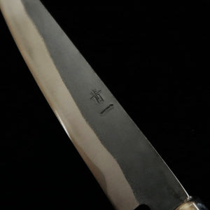 三浦 MIURA ペティ 青紙一号 ステンクラッド 黒打ち 朴八角柄  (150mm)