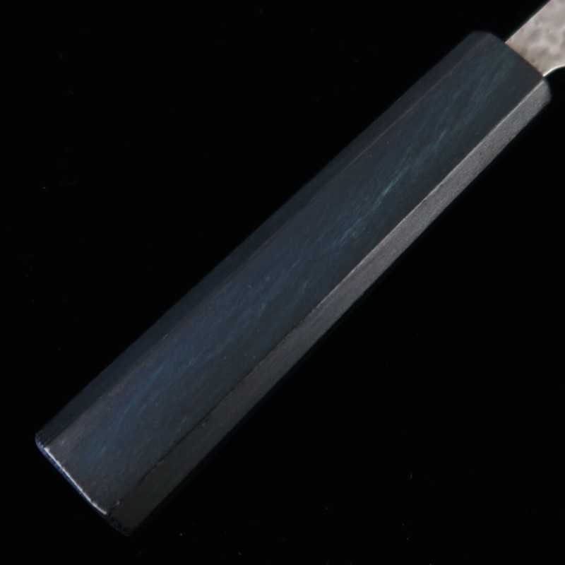 Petty MIURA Shirogami No. 1 com cabo octogonal azul (135mm)
