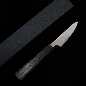 三浦 MIURA 渦波 ペティ SLDステンレス 漆塗樫八角柄(80mm)