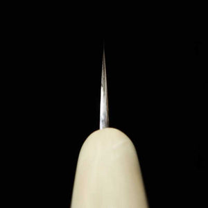 水野鍛錬所 MIZUNO 源昭忠本焼DX 青紙二号 ペティ 朴水牛栗型柄 鞘付き (180mm)