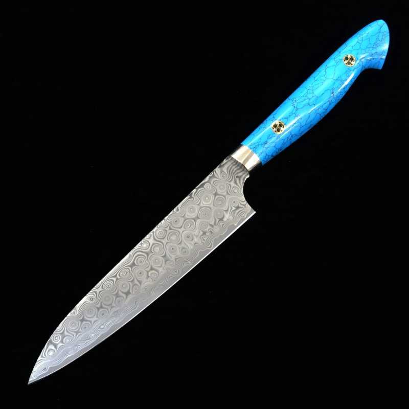 二唐刃物鍛造所 NIGARA SG2 暗紋 ペティ カスタムハンドル (150mm)