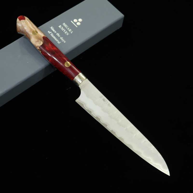 NIGARA Nitōra Hamono Tanjōsho SG2 petty mango personalizado (150 mm)