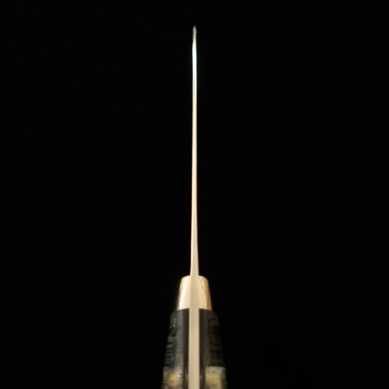 NIGARA couteau Petty SG2 Anmon damas, manche incrusté de nacre (150 mm)