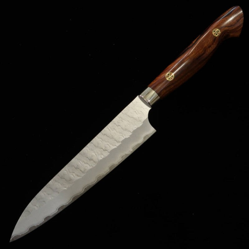 二唐刃物鍛造所 NIGARA ペティ SG2 磨き槌目  アイアンウッドハンドル  (150mm)