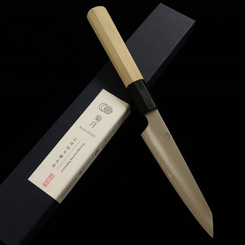 SAKAI KIKUMORI Sakai Kikumori – Kikugetsu Gin, petty Gin-3, manche octogonal en magnolia (135 mm)