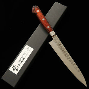SAKAI TAKAYUKI faca petty VG10, Damasco martelado 33 camadas, cabo em mogno (120/150 mm)