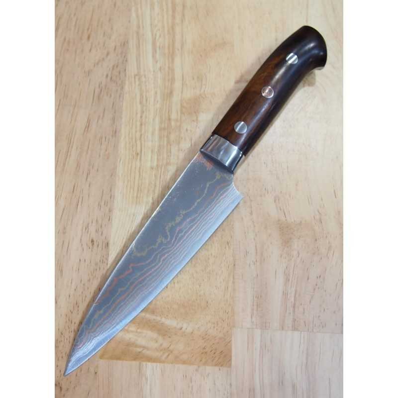 Takeshi Saji Blue steel No. 2 Rainbow Damascus Petty Ironwood Handle (135/150mm) 