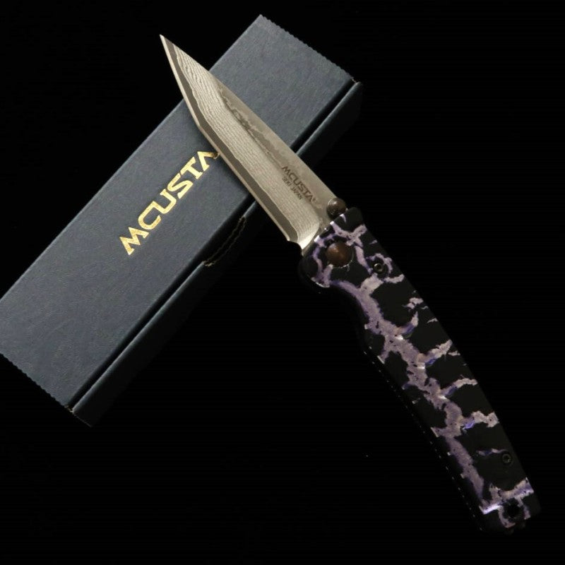 Canivete MCUSTA Edição limitada Infinity 004 Purple Haze Damascus (85mm)