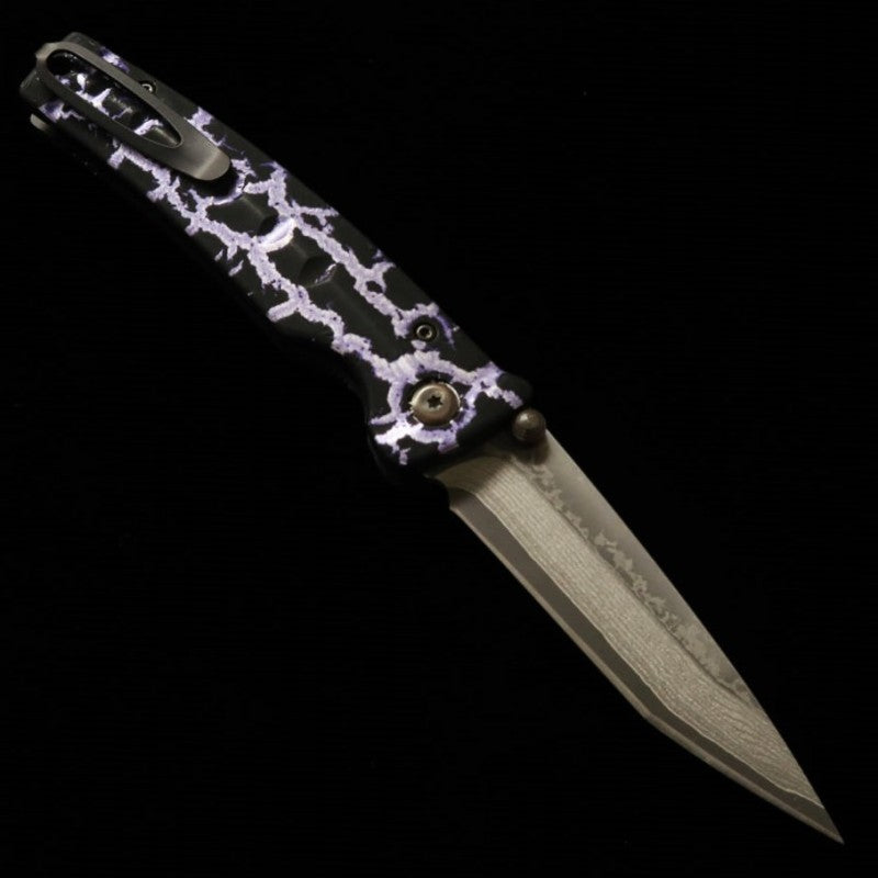 Canivete MCUSTA Edição limitada Infinity 004 Purple Haze Damascus (85mm)