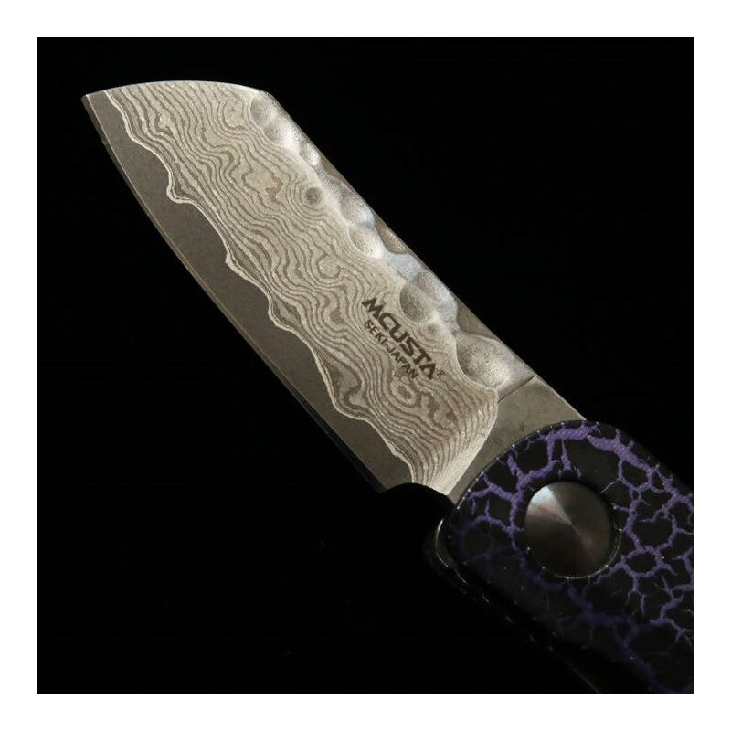 Navaja plegable MCUSTA edición limitada Infinity 021 Purple Haze Damasco martillado MC-021DHD12 (45 mm)