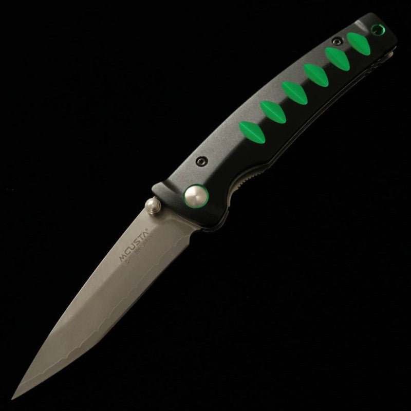 Canivete MCUSTA Inox VG-10 Série Katana MC-0044C  Preto/Verde (85mm)