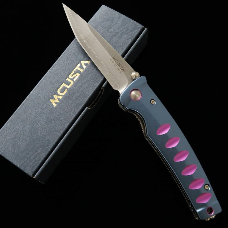 Canivete MCUSTA Inox VG-10 Série Katana MC-0043C  Azul Escuro/Roxo (85mm)