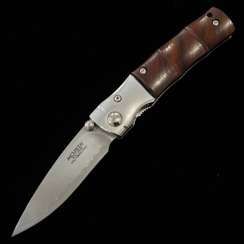 Navaja plegable MCUSTA Shinra Mixture MC-0145G - Bamboo - SG2 - Mango de madera de hierro (71 mm)