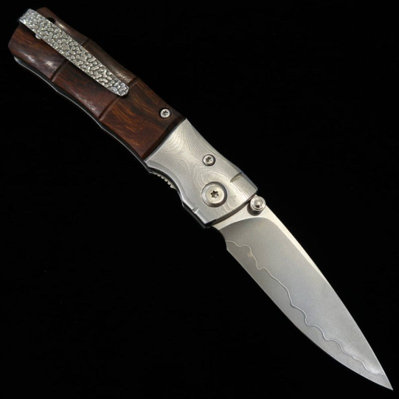 Navaja plegable MCUSTA Shinra Mixture MC-0145G - Bamboo - SG2 - Mango de madera de hierro (71 mm)