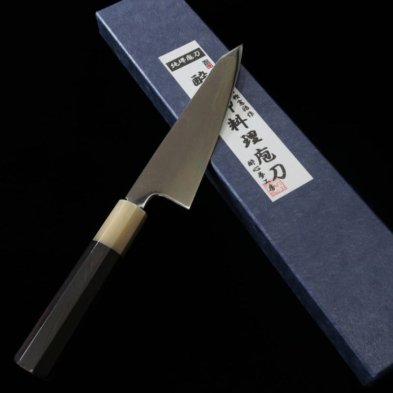SUISIN Par Kenji Togashi, Mizumoto-yaki, Sabaki double tranchant, Acier bleu No.2, manche en ébène (150 mm)