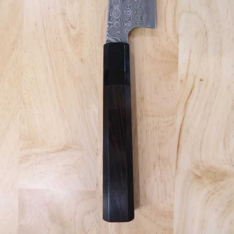 Forge Nigara Hamono NIGARA Motif sombre Saki-maru Sujihiki SG2, manche octogonal en ébène (270/300 mm)